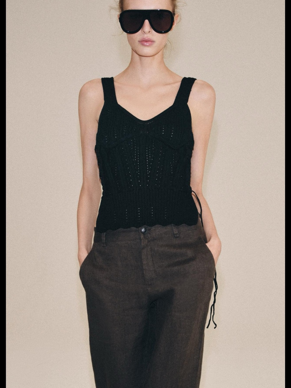 Zara Black Laced Corset Top